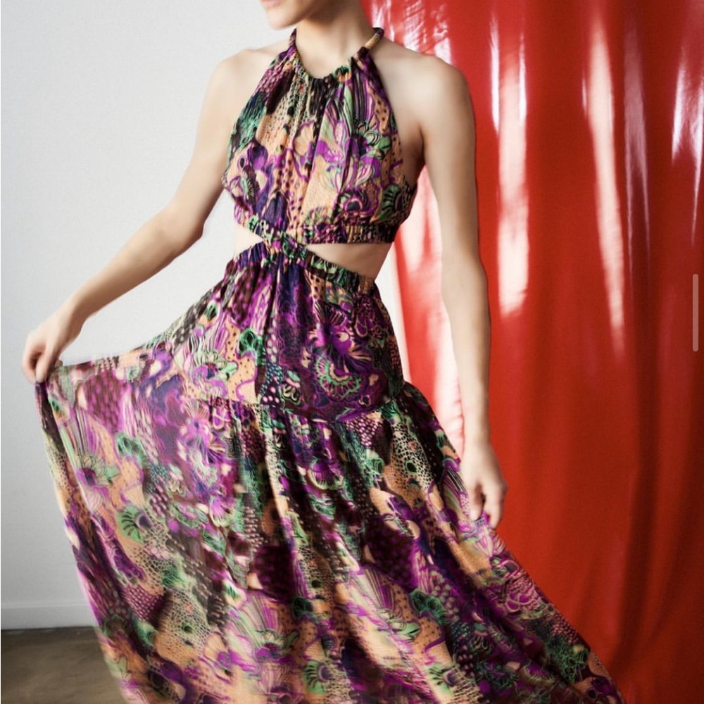 A.L.C. Multicolor Halter Dress